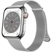 Compatible with Apple Watch Band for Women and Men Ultra/Ultra 2,SE,Series 10 9 8 7 6 5 4 3 2 1 38mm 40mm 41mm 42mm 44mm 45mm 46mm 49mm,Stainless Steel Mesh Loo