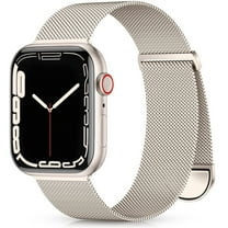 Compatible with Apple Watch Band for Women and Men Ultra/Ultra 2,SE,Series 10 9 8 7 6 5 4 3 2 1 38mm 40mm 41mm 42mm 44mm 45mm 46mm 49mm,Stainless Steel Mesh Loop Magnetic Clasp for iWatch Bands
