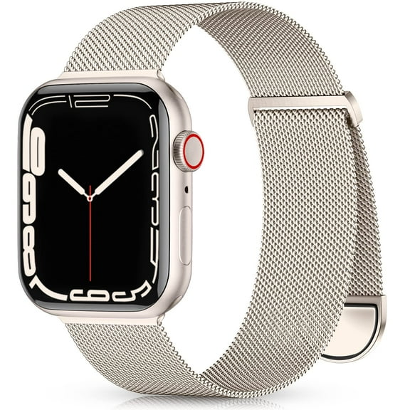 Compatible with Apple Watch Band for Women and Men Ultra/Ultra 2,SE,Series 10 9 8 7 6 5 4 3 2 1 38mm 40mm 41mm 42mm 44mm 45mm 46mm 49mm,Stainless Steel Mesh Loop Magnetic Clasp for iWatch Bands