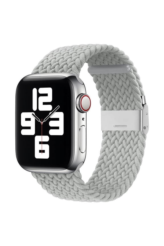 Compatible with Apple Watch Bands 42mm 44mm 45mm, Stretchable Braided Solo Loop Elastics Women Men Replacement Sport Wristband with Stainless steel Buckles
