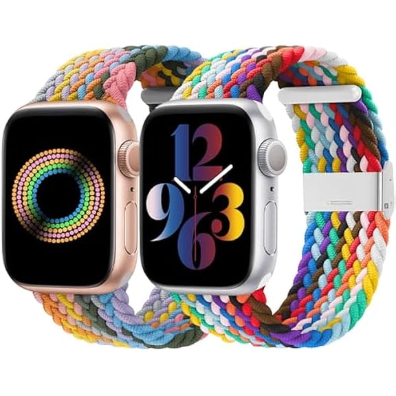 Compatible with Apple Watch Bands 44mm 40mm 38mm 42mm 41mm 45mm 46mm 49mm, iWatch Bands Women Men,Stretchy Braided Solo Loop Elastic Sport Band for iWatch Ultra SE Series 11/10/9/8/7/6/5/4