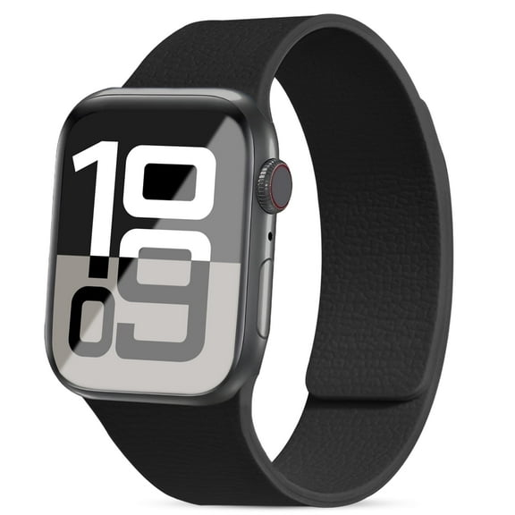 Compatible for Apple Watch Series 7/8/9/10 Replacement Silicone Wrist Sport Band Strap Black