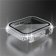 thumbnail image 1 of Compatible with Apple Watch Case 38mm 42mm with Screen Protector, Bling Case Crystal Diamond Tempered Glass Protective Cover for Apple Watch Series 3 2 1 -Transparent, 1 of 8