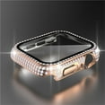 thumbnail image 1 of Compatible with Apple Watch Case 38mm 42mm with Screen Protector, Bling Case Crystal Diamond Tempered Glass Protective Cover for Apple Watch Series 3 2 1 -rose gold, 1 of 8