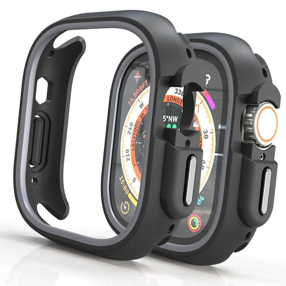 Compatible for Apple Watch Case 41mm Series 9/8/7, Shockproof Ultra-Thin Hard PC Rugged Case All-Around Edge Protective Cover Frame Bumper Lightweight for iWatch Accessories, Gray