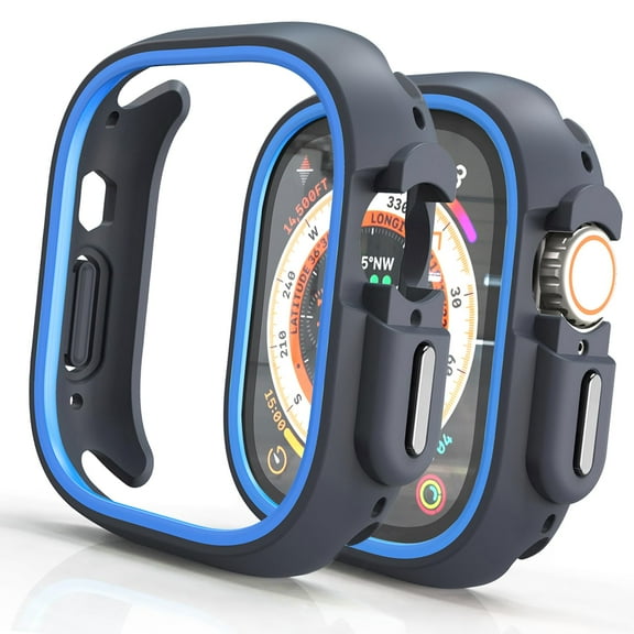 Compatible for Apple Watch Case 44mm Series 6/5/4/SE, Shockproof Ultra-Thin Hard PC Rugged Case All-Around Edge Protective Cover Frame Bumper Lightweight for iWatch Accessories, Blue