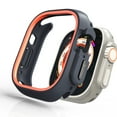 thumbnail image 1 of Compatible for Apple Watch Case 45mm Series 9/8/7, Shockproof Ultra-Thin Hard PC Rugged Case All-Around Edge Protective Cover Frame Bumper Lightweight for iWatch Accessories, Orange, 1 of 6