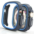thumbnail image 1 of Compatible for Apple Watch Case 45mm Series 9/8/7, Shockproof Ultra-Thin Hard PC Rugged Case All-Around Edge Protective Cover Frame Bumper Lightweight for iWatch Accessories, Blue, 1 of 8