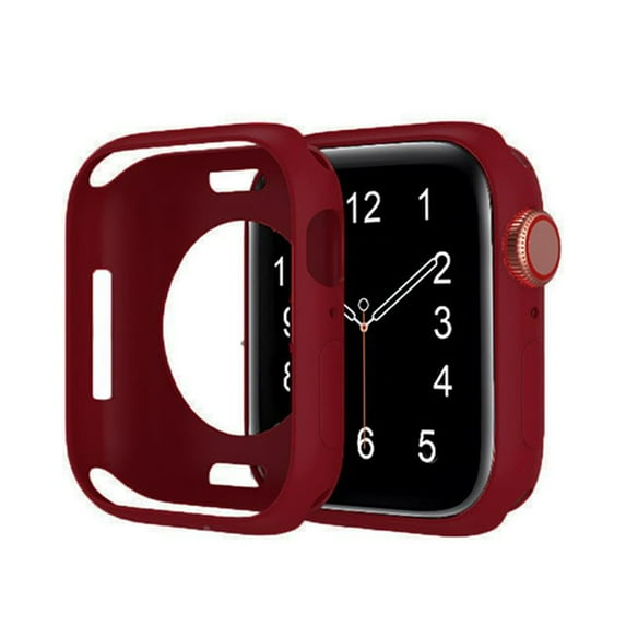 Compatible with Apple Watch Case 49mm Series Ultra 2/1 Soft Flexible TPU Thin Lightweight Protective Bumper for iWatch [No Screen Protector],Colorful iWatch Case,Winered