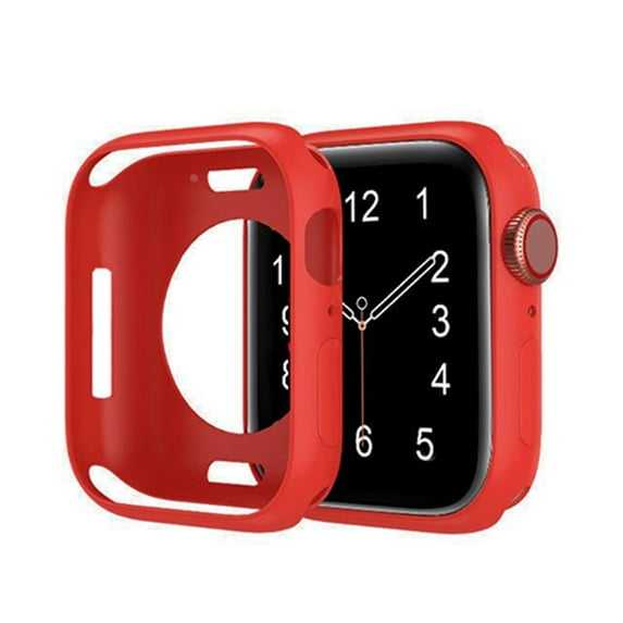 Compatible with Apple Watch Case 49mm Series Ultra 2/1 Soft Flexible TPU Thin Lightweight Protective Bumper for iWatch [No Screen Protector],Colorful iWatch Case,Red