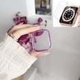 thumbnail image 1 of Compatible for Apple Watch Case 49mm Series Ultra 2 / Ultra with 3-Pack Soft Hydrogel Screen Protector, Bling Case Crystal Diamonds Rhinestone Bumper Hard PC Slim Protective Cover for iWatch,Purple, 1 of 7