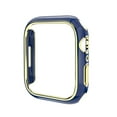 thumbnail image 1 of Compatible for Apple Watch Case Series 3/2/1 38mm [NO Screen Protector], Hard PC Plating Bumper Frame Shockprooof Lightweight Protective Case Cover for iWatch Series 3/2/1 38mm, Darkblue/Gold, 1 of 9