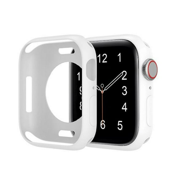 Compatible with Apple Watch Case Series 6/5/4/SE 40mm Soft Flexible TPU Thin Lightweight Protective Bumper for iWatch [No Screen Protector],Colorful iWatch Case,White