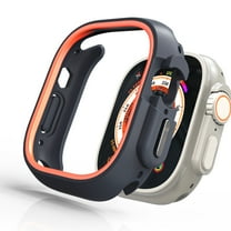 Compatible with Apple Watch Series 11/10 42mm Bicolor Case, Candy Color Hard PC Slim Matte Cover Shockproof Protective Lightweight Bumper Case for Apple Watch Series 11/10 42mm, Orange