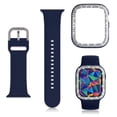 thumbnail image 1 of Compatible for Apple Watch Series 11 10 Band 46mm 42mm 40mm  with Bumper, Bling Glitter Women Silicone Soft Comfortable Strap for iWatch Band 46mm 44mm 42mm 40mm 38mm, 1 of 5