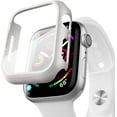thumbnail image 1 of Compatible for Apple Watch Series SE2 /6 /5 /4 /SE 44mm Case with Screen Protector Accessories Slim Guard Thin Bumper Full Coverage Matte Hard Cover Defense Edge for iWatch Women Men GPS (White), 1 of 5