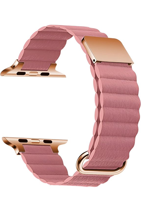 Compatible with Apple Watch Vegan Leather IWatch Band 38mm 40mm 41mm 42mm 44mm 45mm 49mm, IWatch Loop Strap, Smartwatch Band for Men & Women, IWatch Bracelet