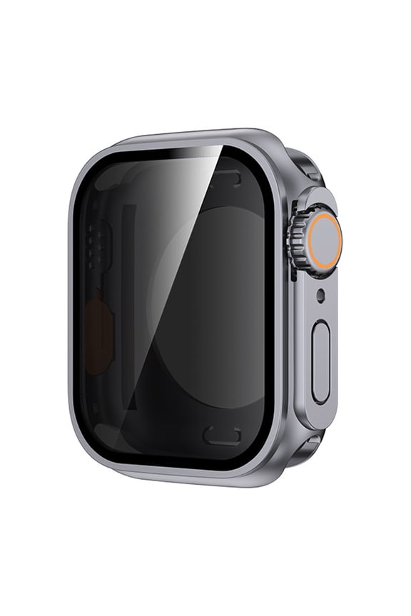 Compatible with Apple Watch iWatch Series 10 46mm 2-in-1 Case,Built-in Anti-peeping Screen Protector,Hard Cover Anti-Scratch Shockproof Ultra Slim Watch Case Cover,Originalblack