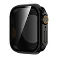 thumbnail image 1 of Compatible with Apple Watch iWatch Series 6/5/4/SE 44mm 2-in-1 Case,Built-in Anti-peeping Screen Protector,Hard Cover Anti-Scratch Shockproof Ultra Slim Watch Case Cover,Black, 1 of 8