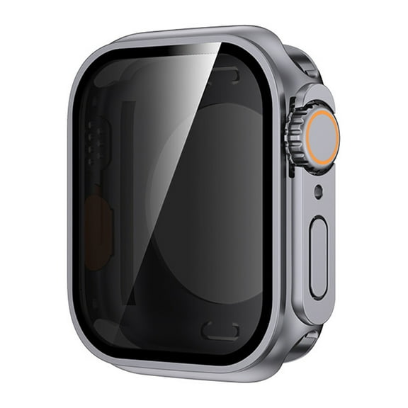 Compatible with Apple Watch iWatch Series 9/8/7 41mm 2-in-1 Case,Built-in Anti-peeping Screen Protector,Hard Cover Anti-Scratch Shockproof Ultra Slim Watch Case Cover,Originalblack