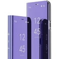 thumbnail image 1 of Compatible with Apple iPhone 14 Pro Max Cover Mirror Makeup PU Leather Slim Clear View Stand Flip Wallet Bright Kickstand Full Body Protective Case for iPhone 14 Pro Max Mirror:Purple, 1 of 12