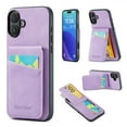 thumbnail image 1 of Compatible with Apple iPhone 16 Plus Case Wallet with Credit Card Holder, Flip Premium PU Leather Magnetic Clasp Kickstand Heavy Duty Protective Cover for iPhone 16 Plus, Purple, 1 of 8