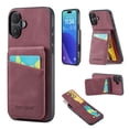 thumbnail image 1 of Compatible with Apple iPhone 16 Plus Case Wallet with Credit Card Holder, Flip Premium PU Leather Magnetic Clasp Kickstand Heavy Duty Protective Cover for iPhone 16 Plus, Red, 1 of 9