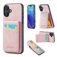 thumbnail image 1 of Compatible with Apple iPhone 16 Plus Case Wallet with Credit Card Holder, Flip Premium PU Leather Magnetic Clasp Kickstand Heavy Duty Protective Cover for iPhone 16 Plus, Pink, 1 of 9