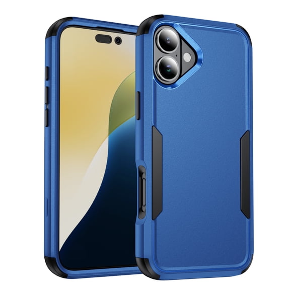 Compatible with Apple iPhone 16 Plus Case for Women Men, Military Grade Shockproof Drop Protection Anti-Scratch Bumper Rugged Matte Phone Case Cover for iPhone 16 Plus, Blue