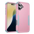 thumbnail image 1 of Compatible with Apple iPhone 16 Plus Case for Women Men, Military Grade Shockproof Drop Protection Anti-Scratch Bumper Rugged Matte Phone Case Cover for iPhone 16 Plus, Pink+Gray, 1 of 7