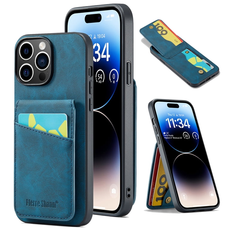 apple credit card sleeve Ghostek iPhone 16 Pro Magnetic Wallet Case Card Holder Drop Protection — EXEC Gray main image 1