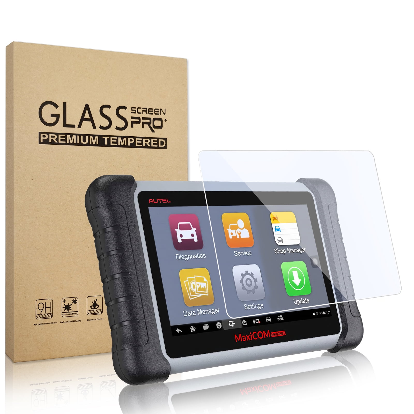 REDTRON Skärmskydd för GoPro Hero 12/11/10/9 Black (8 st), Ultra Clear Back  Screen Protector i härdat glas & linsskydd i härdat glas & främre