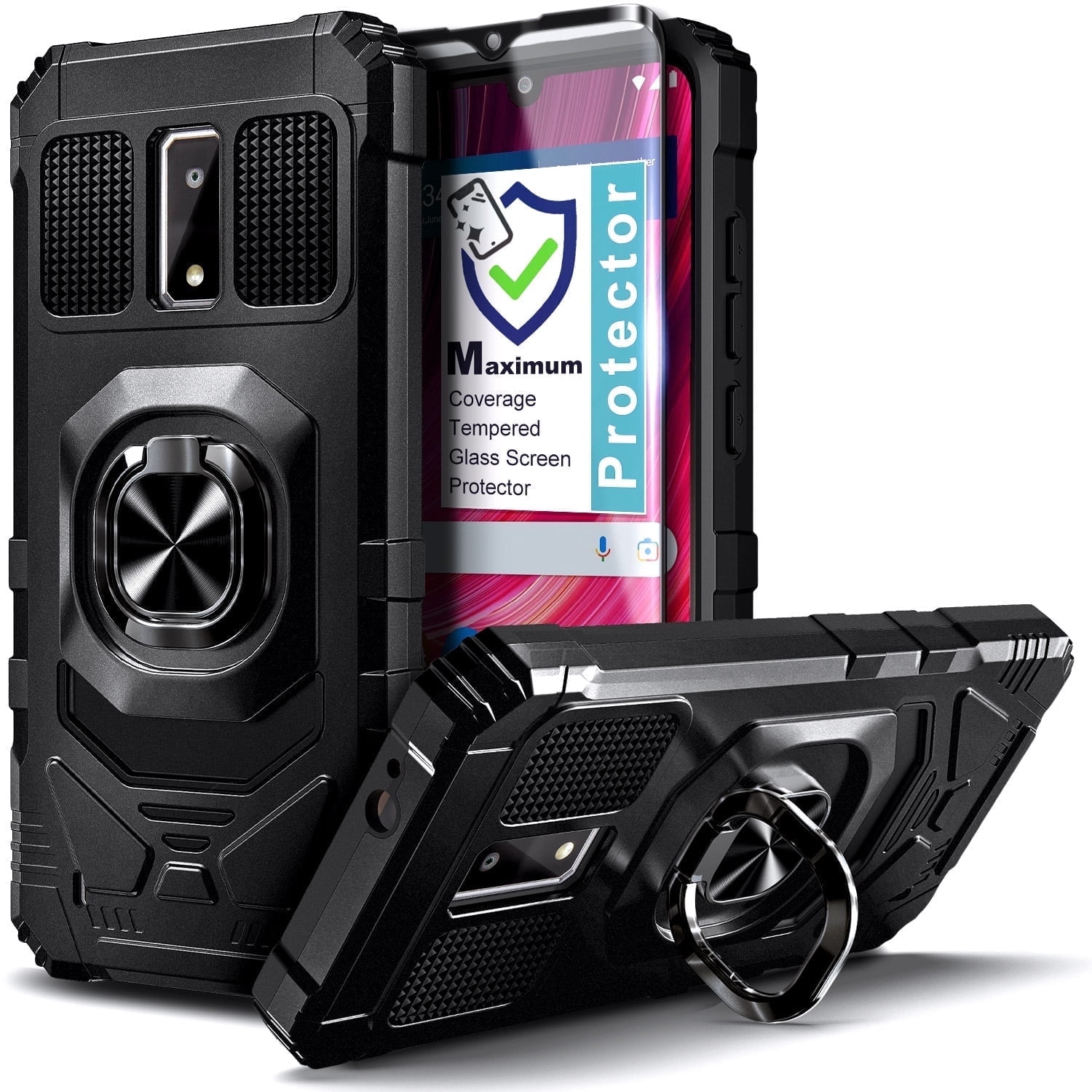 2-Pack Tempered Glass Screen Protector For Blu View 4 B135DL - Case Friendly 9H Hardness