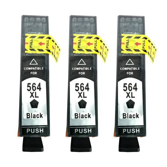 Compatible Black High Yield Ink Cartridge Replacement for HP 564XL -3 Pack