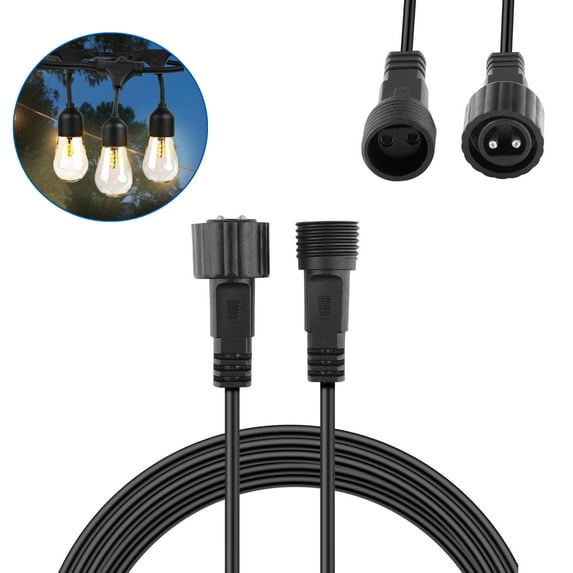 Extension Cable for Brightech Ambience Pro Waterproof Cable for Solar Outdoor String Lights, 6 Ft Extension Cord for Solar Strip Lights