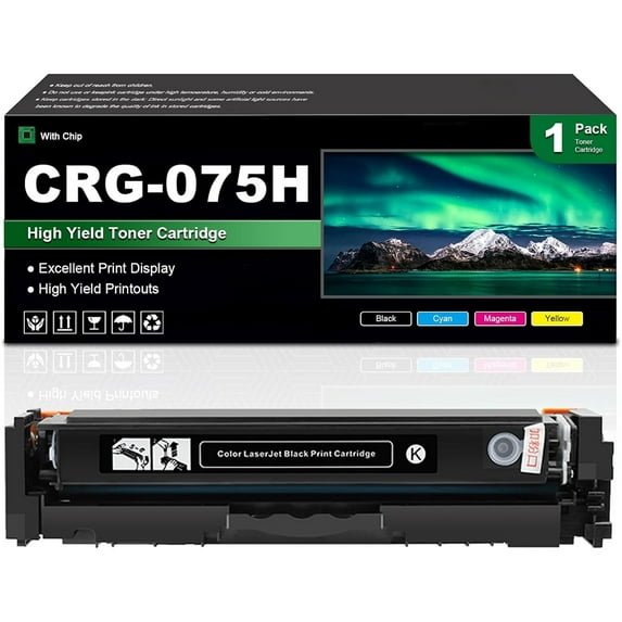 Compatible CRG-075H CRG075H High Yield Toner Cartridges, Replacement for Canon ImageCLASS LBP646Cdw LPB647Cdw MF662Cdw MF663Cdw MF665Cdw Printers