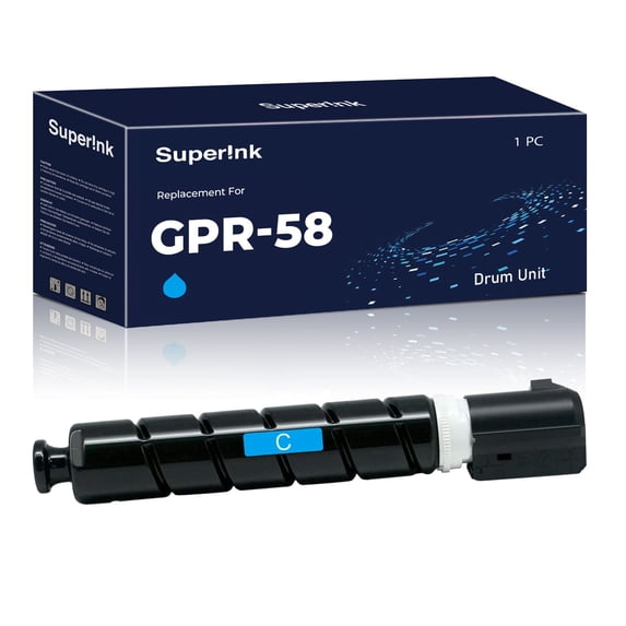 Compatible Canon GPR-58 (2183C003AA) Cyan Toner By Superink