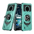 thumbnail image 1 of Compatible Case for Nokia C200 Case with Tempered Glass Screen Protector [Military Grade] Ring Car Mount Kickstand Shockproof Hard Phone Case - Teal, 1 of 7