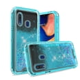 thumbnail image 1 of Compatible Case for Samsung Galaxy A20, Samsung Galaxy A30 Case 3N1 Series Diamond Quicksand Cute Phone Cover - Teal, 1 of 4