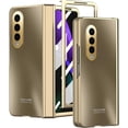 thumbnail image 1 of Compatible Champagne Gold Samsung Z Fold 4 Case with Hinge Protection & Electroplating Texture,Luxury Slim Hinge Protective Screen Protector Case for Galaxy Fold 4 Case,Samsung Z Fold 4 5g Case, 1 of 14