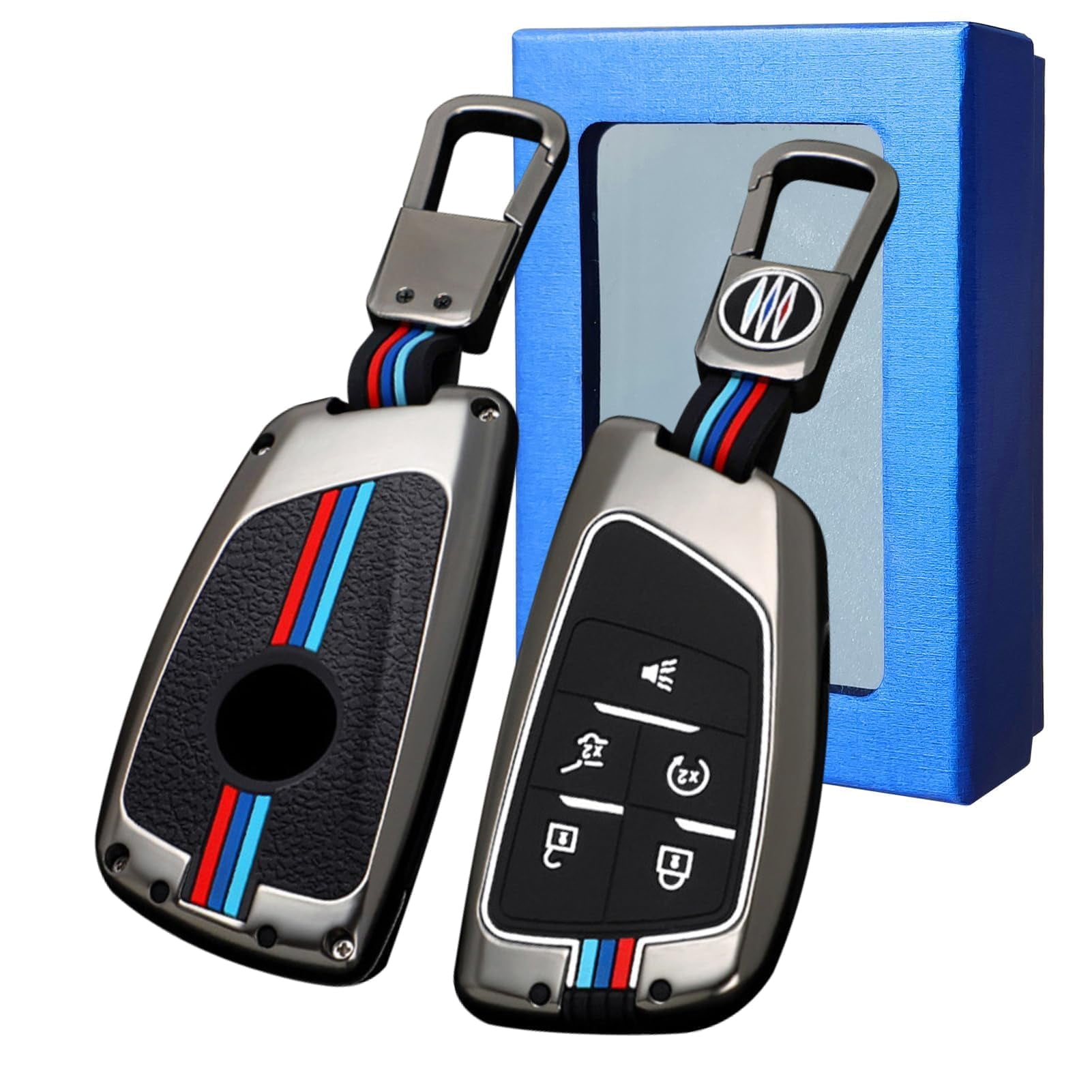 For Chevy Key Fob Cover For GMC Buick, Leather