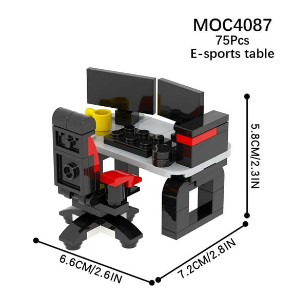 Compatible City Furniture Series Bricks MOC Building Blocks Kitchen Bedroom Bathroom Parts DIY Kits Kids Toys Sofa Bed Piano Set