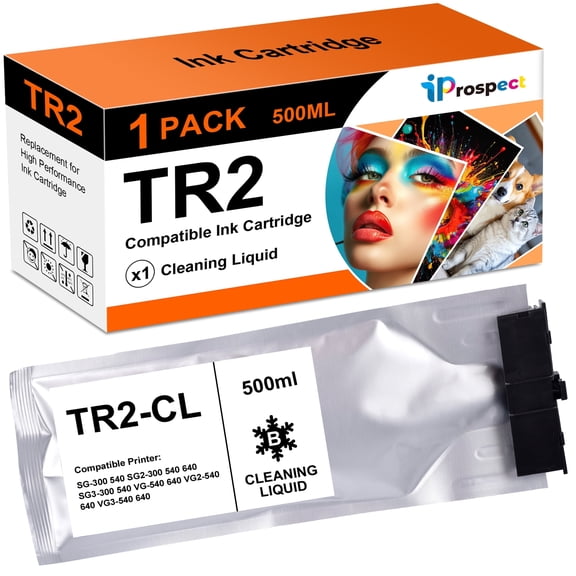 Compatible Cleaning Liquid Pouch Replacement for Roland TrueVIS TR2 Printers TR2-CL (500mL) for SG-300/540, SG2-300/540/640, SG3-300/540, VG-540/640, VG2-540/640, VG3-540/640 (1 Pack)