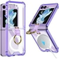 thumbnail image 1 of Compatible Clear Samsung Galaxy Z Flip 5 Case with Ring,Heavy Duty Anti-Fall Silicone Cute Cover Protective Phone Case for Samsung Z Flip 5 Case with Ring,Galaxy Z Flip 5 Case Slim Girls Purple, 1 of 14