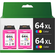 Compatible Color 64XL 64 XL High Yield Ink Cartridge Replacement for 7858 7855 7155 6255 6252 7120 6232 7158 7164 Printer - 2 Pack