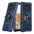 thumbnail image 1 of Compatible for Consumer Cellular Iris Connect Case w/Tempered Glass Screen Protector [Military Grade] Ring Car Mount Kickstand Shockproof Hard Phone Case - Blue, 1 of 7
