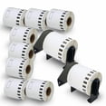 thumbnail image 1 of Compatible Continuous Film Labels Replacement for Brother DK-2212 (2.4 in x 50 ft), Use with Brother QL Label Printers [10 Rolls + 2 Reusable Cartridges], 1 of 5