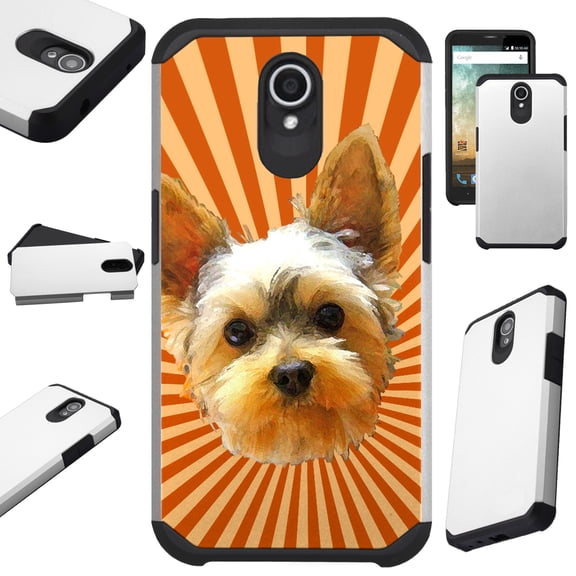 Compatible Coolpad Illumina (2018) | Legacy Go Case Hybrid TPU Fusion Phone Cover (Yorkie Dog)