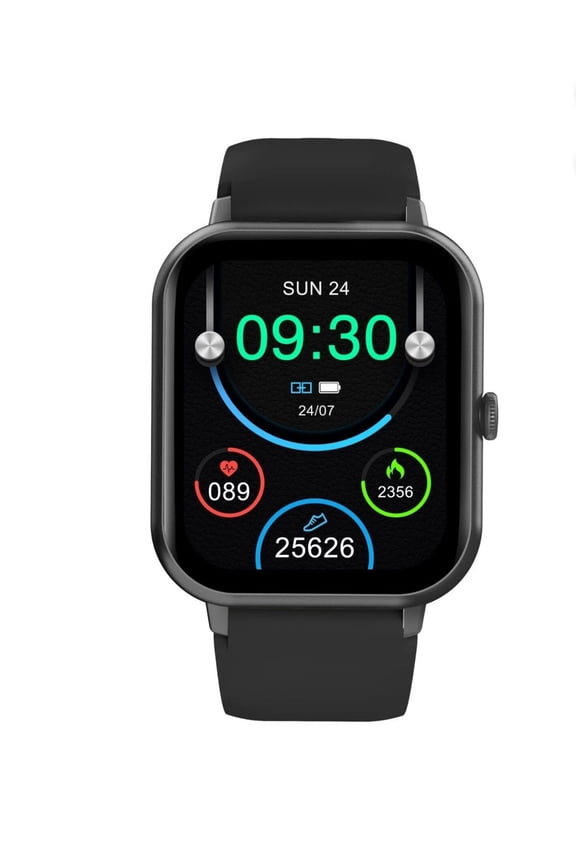 Compatible for Cricket Icon (2026) Smart Watch with Voice Command for Men with Heart Rate Tracker, Bluetooth Call, Waterproof, Health Monitoring, 7-Day Battery - Black