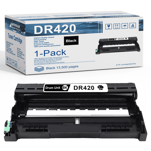 Compatible DR420 Drum Unit Replacement for Brother HL-2242D 2250DN 2270DW 2130 2132 2220 2230 2240 2240D 2275DW 2280DW Printer(Black,1-Pack)